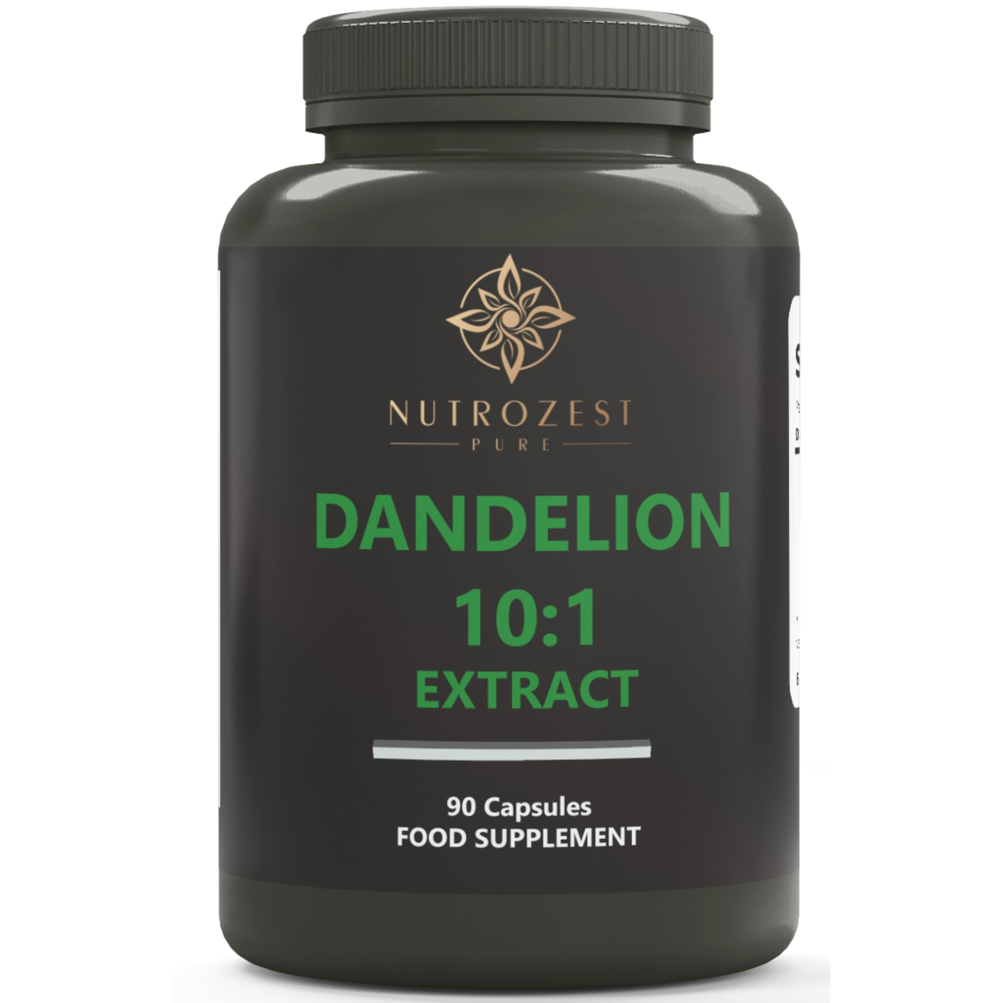 Organic Dandelion Root Supplement 10:1 Extract Capsules, Detox Support, Vegan