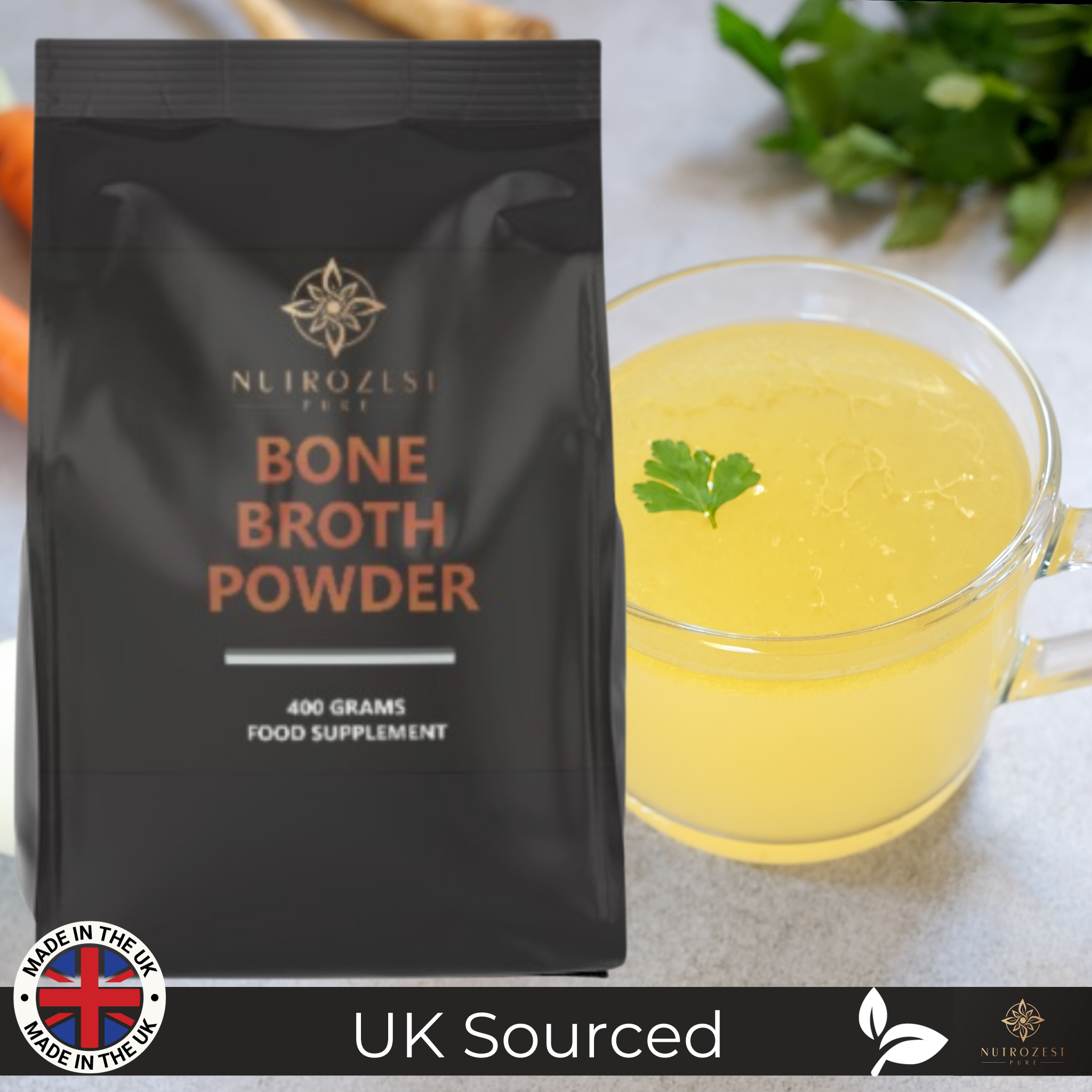 Bovine Collagen Grass Fed Beef Bone Broth Protein Powder